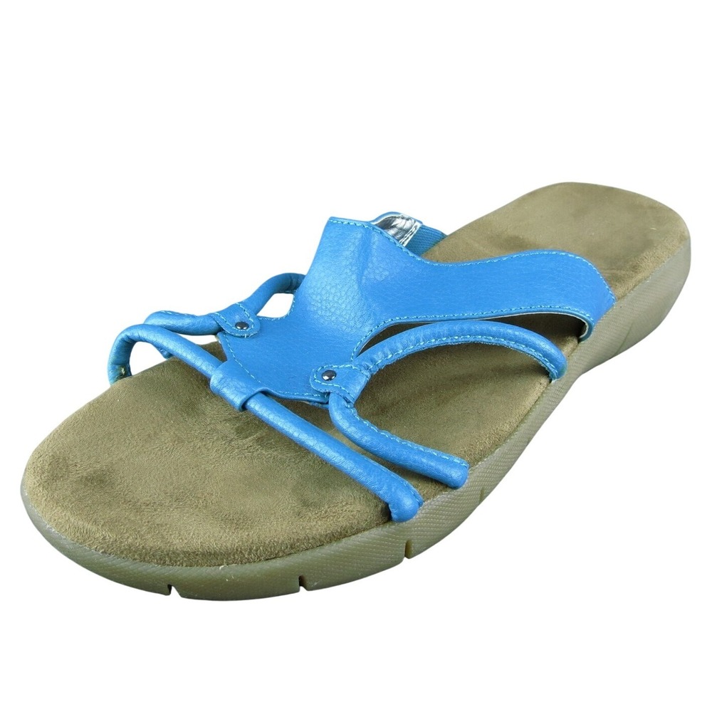 Aerosoles Wip Away Women Slide Sandal Shoes Blue Synthetic Size 11 Medium
